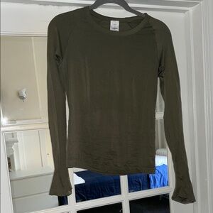 Old Navy Green Bell Sleeve Fitted Tee